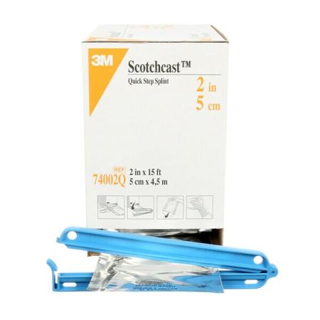 3M™ Scotchcast™ Quick Step Splint, doppelseitig gepolsterte Schiene, 74002Q, 5,1 cm × 4,5 m, 2 Rollen/Packung