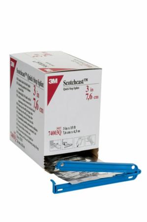 3M™ Scotchcast™ Quick Step Splint, doppelseitig gepolsterte Schiene, 74003Q, 7,6 cm × 4,5 m, 2 Rollen/Packung