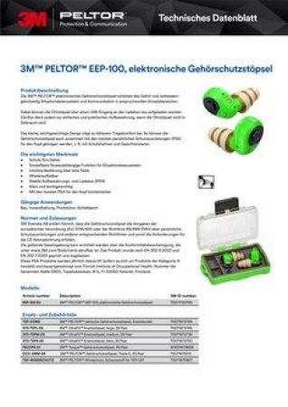 3M™ PELTOR™ LEP-100 EU, taktische Gehörschutzstöpsel, Set LEP-100