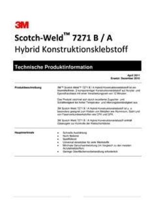 3M™ Scotch-Weld™ 2-Komponenten-Konstruktionsklebstoff auf Hybridbasis 7271, Grün, Part B/A, 400 ml
