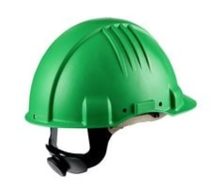 3M™ Hochtemperatur-Schutzhelm, Ratschenverschluss, nicht belüftet, dielektrisch 1000 V, Lederschweißband, Grün, G3501M-GP, 20 Stück/Versandeinheit