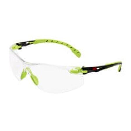 3M™ Solus™ 1000 Schutzbrille, grün/schwarze Bügel, Scotchgard™ Anti-Fog-/Antikratz-Beschichtung (K&N), transparente Scheibe, S1201SGAF-EU, 20 pro Packung