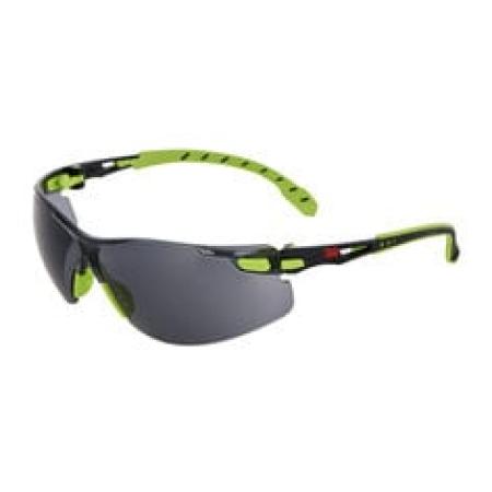 3M™ Solus™ 1000 Schutzbrille, grün/schwarze Bügel, Scotchgard™ Anti-Fog-/Antikratz-Beschichtung (K&N), graue Scheibe, S1202SGAF-EU, 20 pro Packung