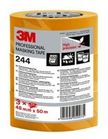3M™ Super Malerabdeckband 244, 48 mm x 50 m, 3 Rollen/Packung