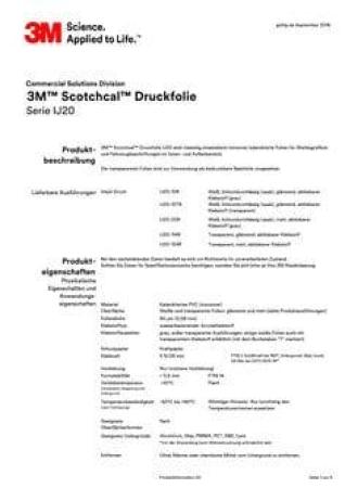 3M™ Scotchcal™ Druckfolie IJ20-114R, Transparent Glänzend, 1050 mm x 50 m