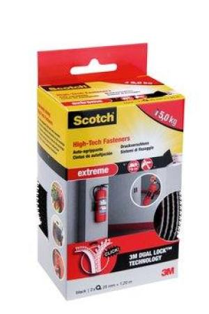 Scotch™ Extreme Verschlüsse, Schwarz, 25 mm x 1,2 m, 2 Rollen