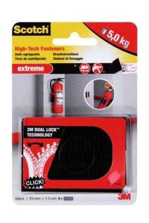 Scotch™ Extreme Verschlüsse, 2 Sets à 2 Strips, schwarz, 25 mm x 75 mm