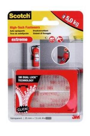 Scotch™ Extreme Verschlüsse, 2 Sets à 2 Strips, transparent, 25 mm x 75 mm
