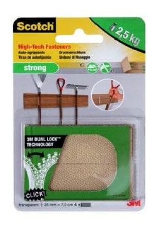 Scotch™ Strong Verschlüsse, 2 Sets à 2 Strips, transparent, 25 mm x 75 mm