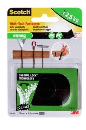 Scotch™ Strong Verschlüsse, 2 Sets à 2 Strips, schwarz, 25 mm x 75 mm