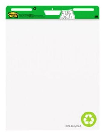 Post-it® Super Sticky selbsthaftendes Recycling Meeting Chart 559RP, Weiß, 63.5 cm x 76.2 cm, 30 Blatt/Block, 2 Blöcke/Packung, 100% PEFC SGSCH-PEFC-COC-110078