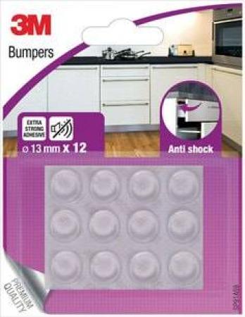 3M™ Anti-shock Bumper 12 Bumpers Clear 13 mm