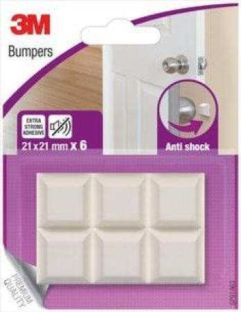 3M™ Anti-shock Bumper 6 Bumpers White 21 mm x 21 mm