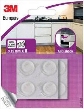 3M™ Anti-shock Bumper 8 Bumpers Clear 19 mm