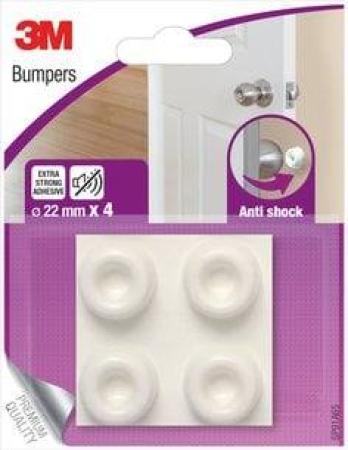 3M™ Anti-shock Bumper 6 Bumpers White 22 mm