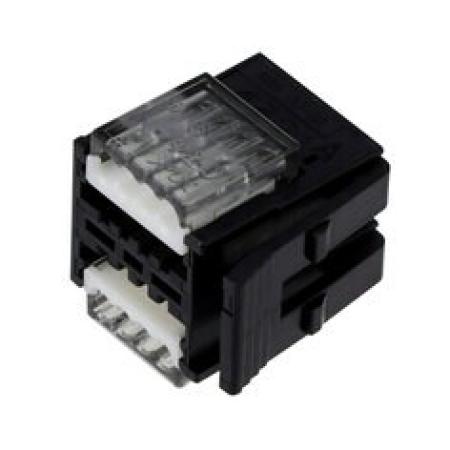 3M™ 37108-2206-0W0 FL 100, Mini Clamp II, Stiftstecker für die Kabelmontage, 08-polig, 20-22 AWG, 0,20 µm Au, Schwarz/Grau