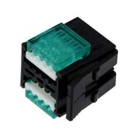 3M™ 37108-2124-0W0 FL 100, Mini Clamp II, Stiftstecker für die Kabelmontage, 08-polig, 20-22 AWG, 0,20 µm Au, Schwarz/Grün