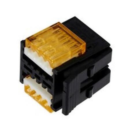 3M™ 37108-3163-0W0 FL 100, Mini Clamp II, Stiftstecker für die Kabelmontage, 08-polig, 24-26 AWG, 0,20 µm Au, Schwarz/Orange