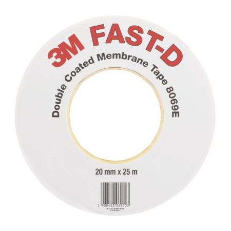 3M™ FAST-D Dichtband 8069E doppelseitig, 20 mm x 25 m, 0.41 mm