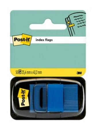 Post-it® Index Haftstreifen, Standard, Blau, 25.4 mm x 43.2 mm, 50 Haftstreifen/Spender, 1 Spender/Packung
