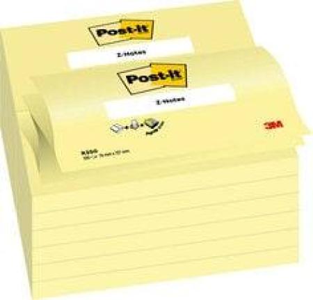 Post-it® Z-Notes R350, 76 x 76 mm, gelb, 1 Block à 100 Blatt