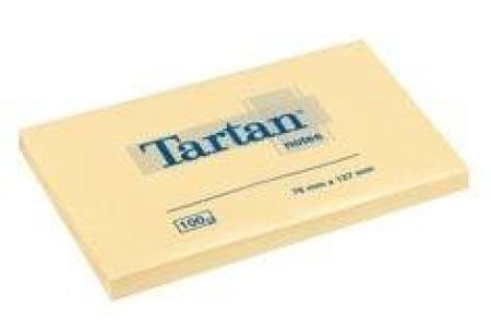 Tartan™ Notes 012776, 127 x 76 mm, gelb, 1 Block à 100 Blatt