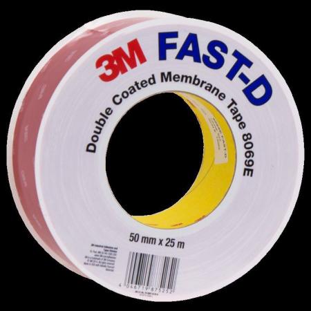 3M™ FAST-D Dichtband 8069E doppelseitig, 50 mm x 25 m, 0.41 mm