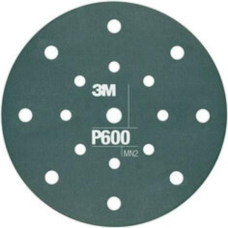 3M™ Hookit™ Flexible Schleifscheibe 270J, 150 mm, 17-fach gelocht, P600, 34801