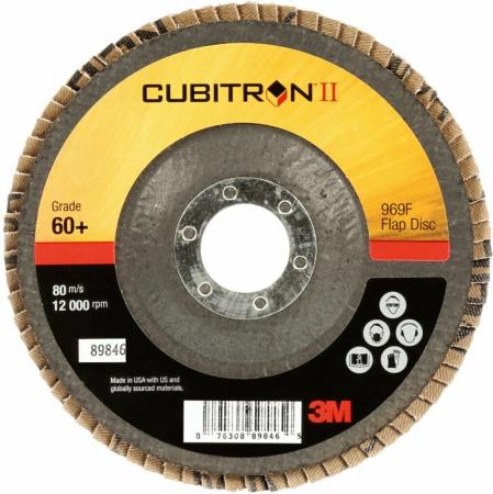 3M™ Cubitron™ II Fächerscheibe 969F, 180 mm x 22 mm, 80+, konisch