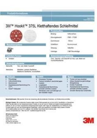 3M™ Hookit™ Filmscheibe 375L, 150 mm, P120, 15-fach gelocht