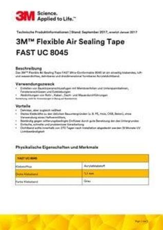 3M™ FAST-UC Ultra-Konformes Dichtband 8045P, Grau, 100 mm x 25 m, 1,. mm