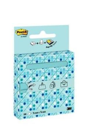 Post-it® Z-Notes R330-MGT, 76 x 76 mm, mohnrot, gelb, türkis, 1 Block à 100 Blatt