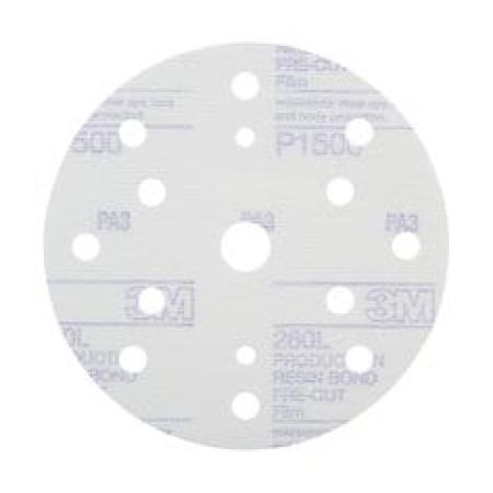 3M™ Hookit™ Schleifscheibe 260L, 150 mm, 15-fach gelocht, P1500, 51053