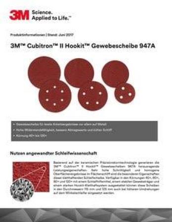 3M™ Cubitron™ II Hookit™ Gewebeschleifscheibe 947A, 150 mm, 120+, 6-fach gelocht