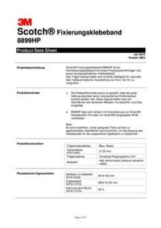 Scotch® Fixierungsklebeband 8899HP, Blau, 36 mm x 55 m, 0.122 mm