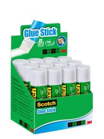 Scotch® Permanent-Klebestift, Aufsteller mit 12 Stiften, 40 g