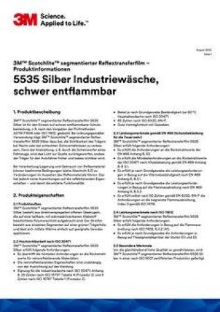 3M™ Scotchlite™ Reflective Material 5535 M, Silber, 50,8mm x 200m