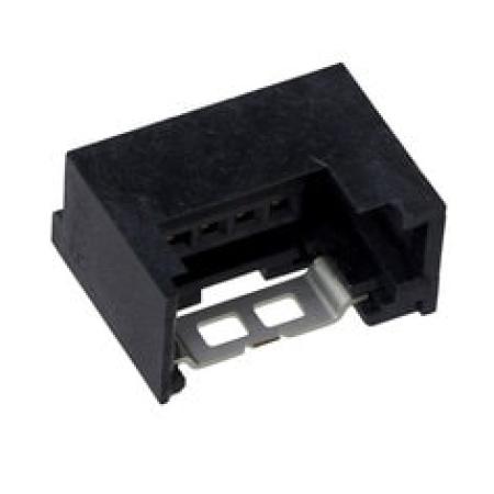 3M™ 37204-1BE0-004 PL, Mini Clamp II, Buchsenstecker für die Leiterplattenmontage, 90° rechtwinklig, 04-polig, 372 Serie, 0,20 µm Au, Schwarz