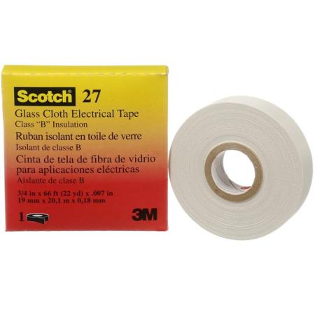 Scotch® 27 Glasfasergewebeband, Weiß, 19 mm x 20 m, 0.18 mm