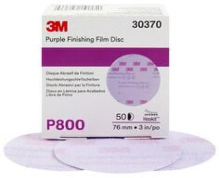 3M™ Hookit™ Purple Schleifscheibe 260L, ungelocht, 76 mm, P800, 30370