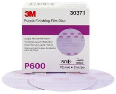 3M™ Hookit™ Purple Schleifscheibe 260L, ungelocht, 76 mm, P600, 30371