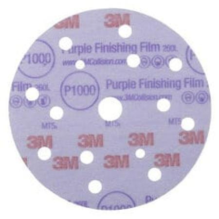 3M™ Hookit™ Purple Schleifscheibe 260L, 15-fach gelocht, 150 mm, P1000, 51157