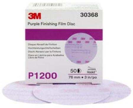 3M™ Hookit™ Purple Schleifscheibe 260L, ungelocht, 76 mm, P1200, 30368
