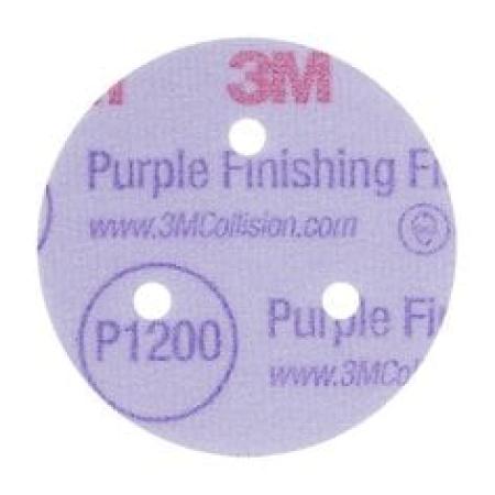 3M™ Hookit™ Purple Schleifscheibe 260L, 3-fach gelocht, 76 mm, P600, 51263