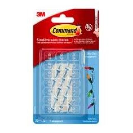 Command™ Dekorations-Clips, transparent, mit transparenten Strips, 17026CLR, 20 Clips, 24 Streifen