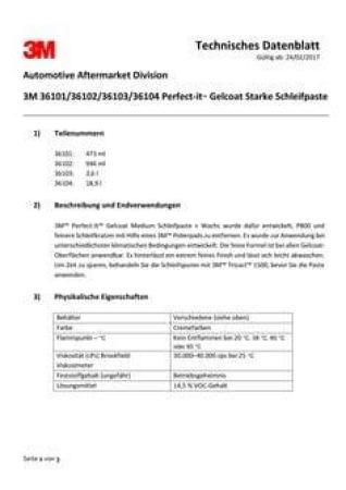 3M™ Perfect-It™ Gelcoat Schleifpaste für starken Abtrag, 3.6 L, 36103
