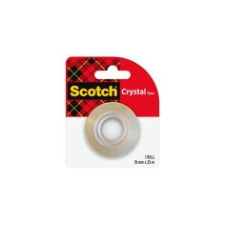 Scotch® Crystal Klebeband, Nachfüllpackung, 19 mm x 25 m, 1 Rolle