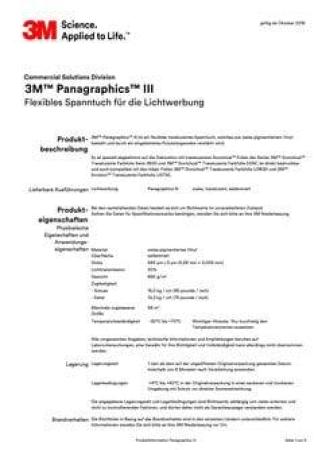 3M™ Panagraphics™ Transluzentes Spanntuch PIII, Weiß, 3,2 m x 50 m
