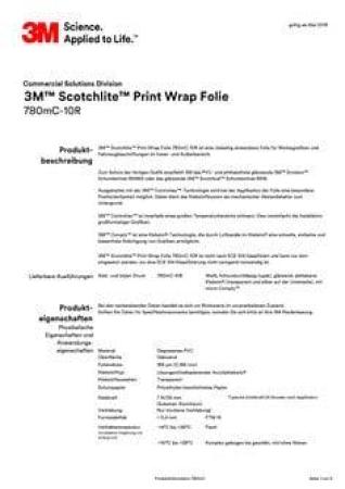 3M™ Scotchlite™ Retroreflektierende Druckfolie 780mC-10R, Weiß, ohne ECE Zertifizierung, 1220 mm x 45,72 m