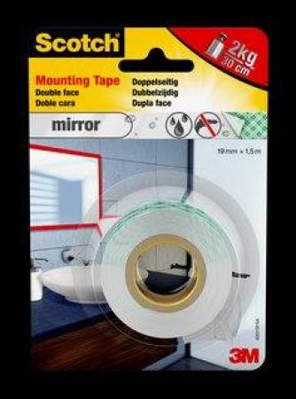 Scotch® Mirror Mounting Tape 19 mm x 1.5 m 1 Roll